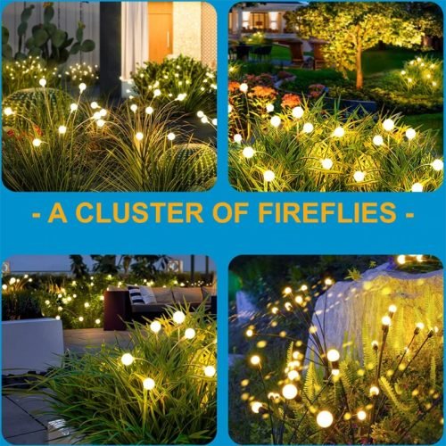 Firefly garden lights clustered