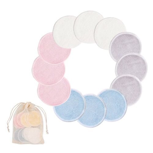 Reusable and washable bamboo makeup remover pads