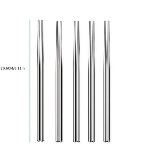 Sizes of stainless steel reusable chopsticks