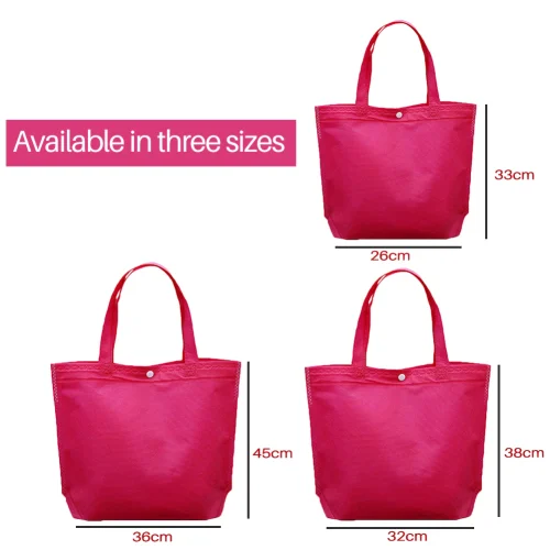 Sizes of reusable shopping bags