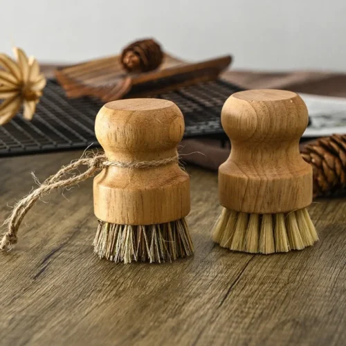 Wooden kitchen dish brushes