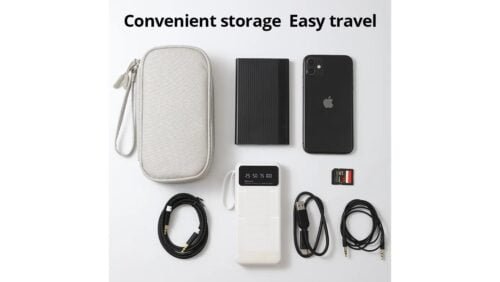 Portable digital storage bag devices laid out