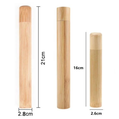 Natural bamboo toothbrush travel case sizes