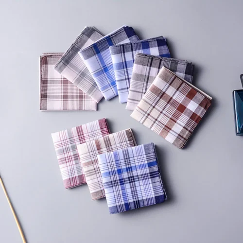 Cotton handkerchiefs laid out