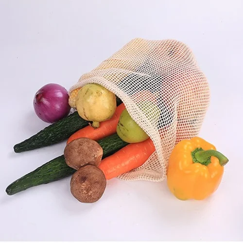 Cotton mesh vegetable bag