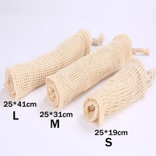 Cotton mesh vegetable bag sizes