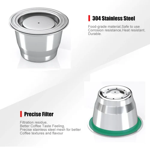 Stainless steel Nespresso reusable coffee capsule use