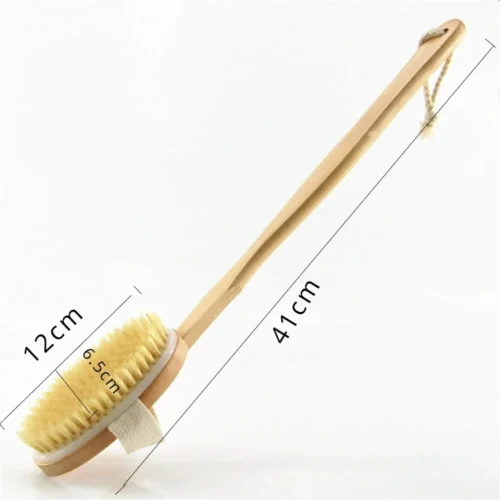 Wooden detachable shower brush size