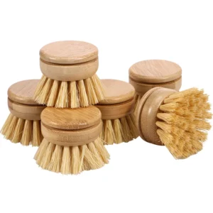 Detachable brush heads in a pile