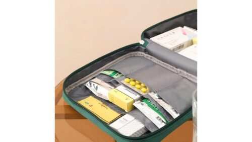 Portable medical bag opened