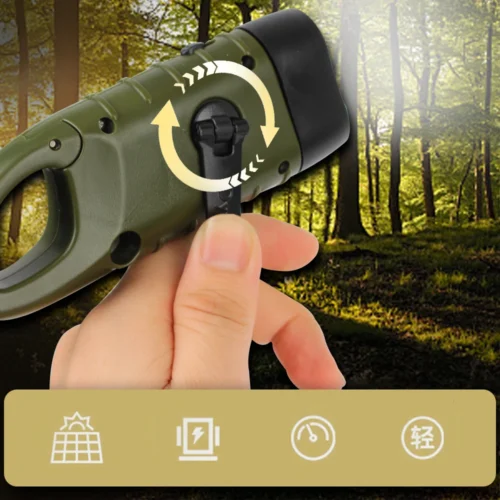 Portable Hand Crank LED Solar Camping Torch - Image 3