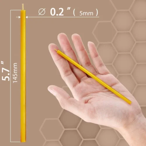 Natural beeswax candles pack size