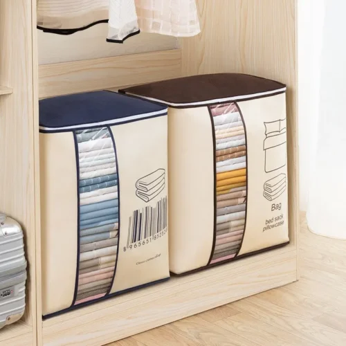 Visual storage bag in cupboard