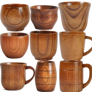 Wooden cups and mugs types